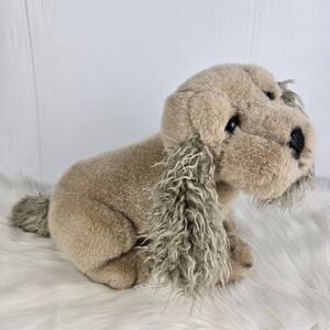 Vintage 1990 Bon Ton Cocker Spaniel Realistic Dog Tan Brown Plush 17"